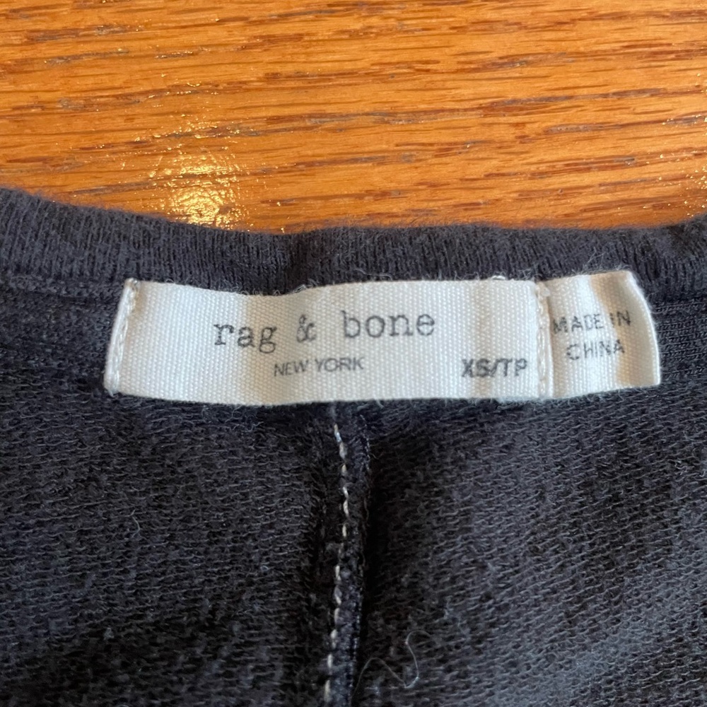 Rag & Bone Elevated Basic Black Contrast Stitch S… - image 3
